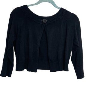 Y2K Academia Express Black Shrug Cardigan Medium